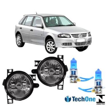 Imagem de Par farol milha volkswagen gol g4 2006 a 2014 e super branca - AI