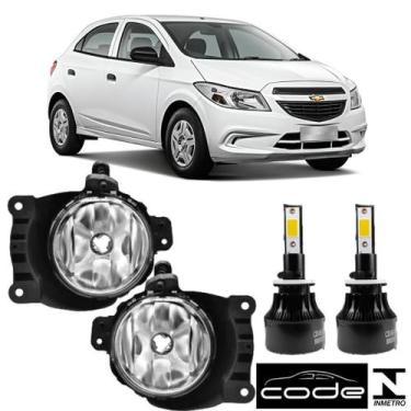 Imagem de Par Farol Auxiliar CHEVROLET ONIX 2013 ate 2016 e Super Led - BIBAS