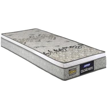 Imagem de Colchão de Solteiro Gazin Stone D33 misto altura de 21 cm 88x188 Cinza Branco