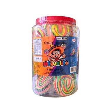 Imagem de Pirulito Psicodelico Artesanal Colorido Pote 900g Festa Lembrancinha C