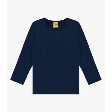 Imagem de Camiseta Menina Manga Longa Térmica Rovi Kids Azul, 1, Azul