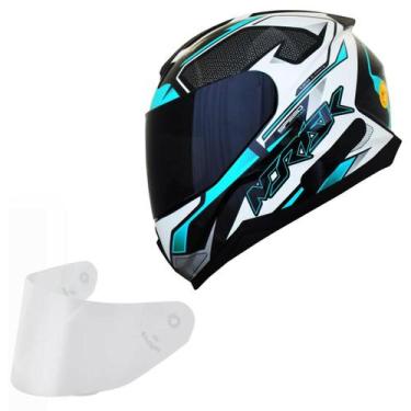 Imagem de Capacete Masculino Norisk Razor Speedmax Verde Viseira Fume, PRETO VER