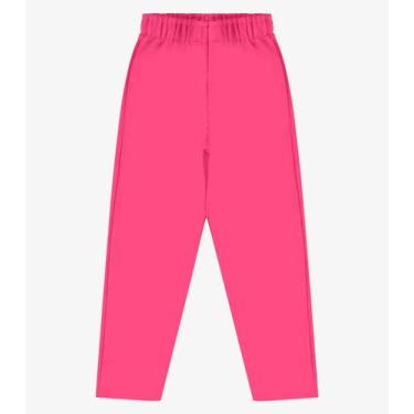 Imagem de Calça Infantil Moletom Menina Rovi Kids Rosa, 14, Rosa
