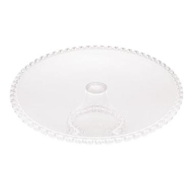 Imagem de Prato para Bolo com Pé de Cristal Coração 31,5x10cm - LYOR-COLISEU, TR