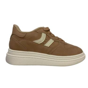 Imagem de Tênis moleca casual ref:5816.101 feminino, Nude, Branco off, 33