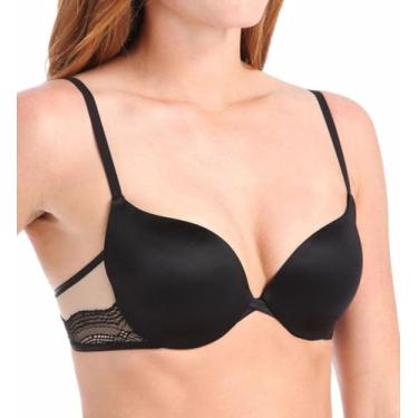 Imagem de Maidenform Sutiã feminino Love the Lift com aro e bojo push-up, Forro preto/corpo bege, 34C