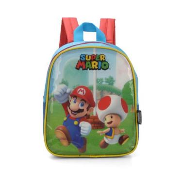 Imagem de Mochila Costa mini Pré Super Mario Luxcel 1 a 3 anos - Up4You, Azul