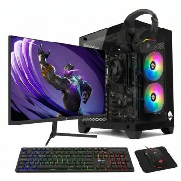 Imagem de Computador PC Gamer Soldier AMD Ryzen 5 5600GT 8GB DDR4 SSD 240GB Moni