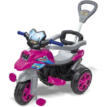 Imagem de Veículo Infantil Moto Trail Rosa com Som Suporta Até 30kg 2 Fases de Uso Maral