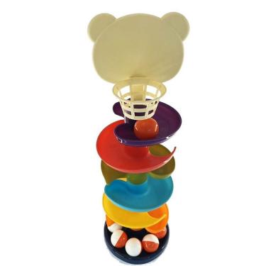 Imagem de Brinquedo Educativo Tobogã 7 Voltas Urso com Bolinhas e Cesto de Basquete Toy Mix