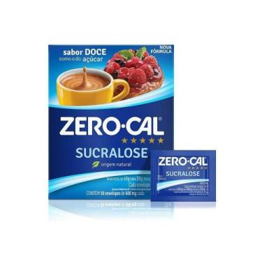 Imagem de Adoçante Zero-Cal Sucralose em Pó Sachê 0,6g Embalagem com 50 Unidades