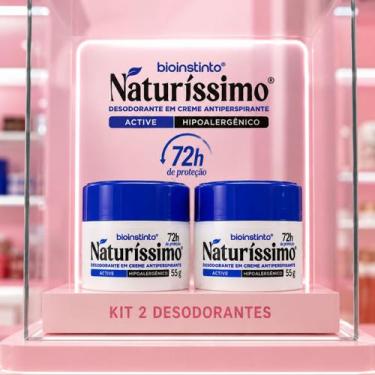 Imagem de Kit 2 Desodorantes em Creme Naturíssimo Active Bioinstinto 72h Hipoale