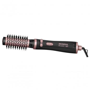 Imagem de Escova Rotativa Black Rose Erb-01 Cerâmica com Íons Mondial Bivolt para Cabelos