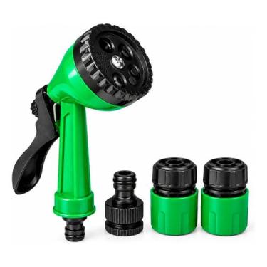 Imagem de Kit Completo Esguicho para Jardim com Cinco Jatos e Conectores Rápidos