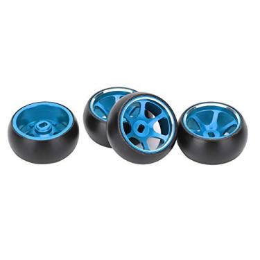Imagem de Pneus de cubo RC de metal, pneus de RC leves para MINI-Q/MINI-D carro RC para Wltoys K969 1/28 carro RC(azul)