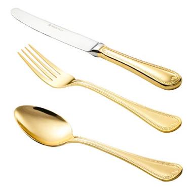 Imagem de FAQUEIRO 101PC AÇO INOX PVD DOURADO S/ESTOJO MADEIRA GENEVE