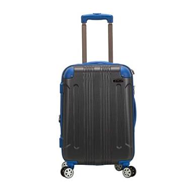 Imagem de Rockland London Mala rígida com rodinhas giratórias, Cinza em dois tons, Carry-On 20-Inch, London Hardside Spinner Bagagem com Rodas