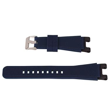 Imagem de Cinta de relógio esportivo, pulseira de substituição de silicone de textura lisa leve e macia para Amazfit T-Rex Pro(Azul da meia noite)