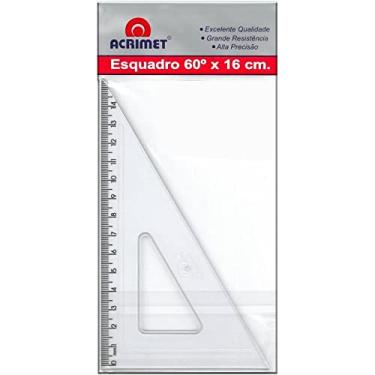 Imagem de Esquadro, Acrimet, Poliestireno, 60 Graus, 16 cm