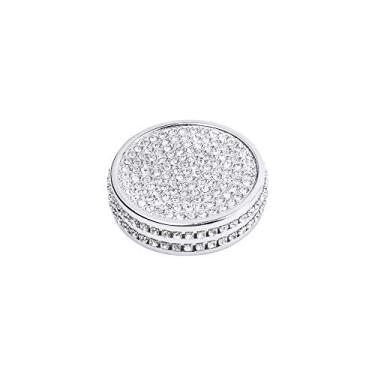 Imagem de PIFOOG Adesivo Bling Crystal Speed Button para Lexus RX NX RX300 RX350 NX200 NX300 ECO Push Normal Sport Car Interior Acessórios Acabamento Prata (Botão de Velocidade Pequeno)