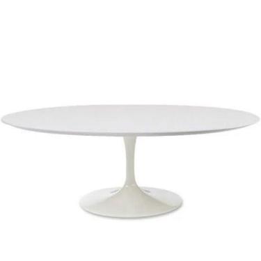 Imagem de Mesa Tulipa Saarinen Oval 160x90cm Laqueada Branco