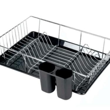 Imagem de Escorredor Louca Cozinha 18 Pratos Porta Talher Bandeja Mor