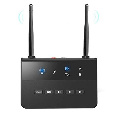 Imagem de Adaptador de áudio receptor transmissor RCA Bluetooth 5.0 3,5 mm entrada AUX TV PC com 2 antenas para Android para sistema iOS Smart Phone e Pad