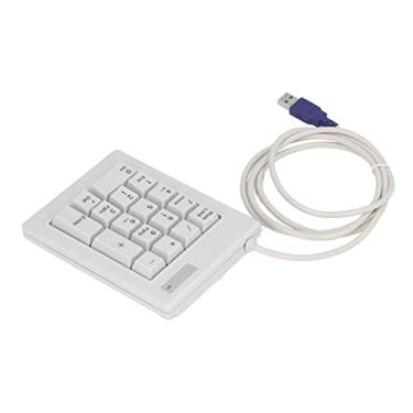 Imagem de Teclado numérico mecânico, mini teclado numérico USB portátil interruptor de ação linear plug and play para laptop para computador desktop