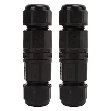 Imagem de Conector caixa de junção, 2 peças. Ampla aplicabilidade 380V parafuso crimpagem fio impermeável para carrinho de irrigação L20-5