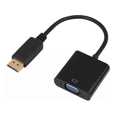 Imagem de Cabo Adaptador Displayport Para VGA Conversor Vídeo Analógico 1920 x 1080 Pixels Entrada Displayport (DP) Macho e Saída VGA Fêmea Para Notebook Projetores e HDTV Linha PREMIUM ONYK