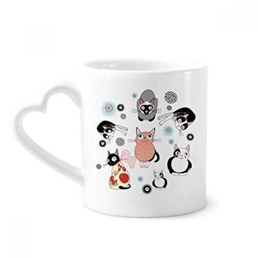 Imagem de Caneca de cerâmica animal animal de estimação fofo família gato caneca de café copo de coração de vidro
