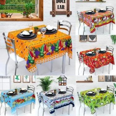 Kit Cozinha 3 Peças Estampadas 6 Lugares Oxford - Galinha em