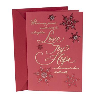 Imagem de Hallmark Cartão de Natal para filha e filho da lei (Carta com flocos de neve)