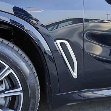 Imagem de JIERS Adesivos de carro para BMW X5 G05 2019, ABS frontal ambos os lados placa de folha moldura decoração capa guarnição estilo carro adesivos de carro