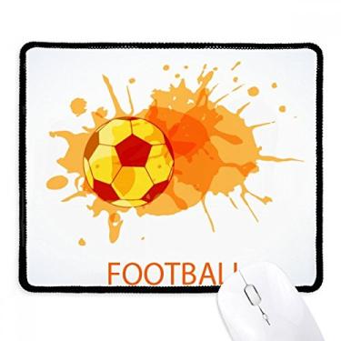 Imagem de Mousepad esportivo laranja com borda costurada, tapete de borracha para jogos
