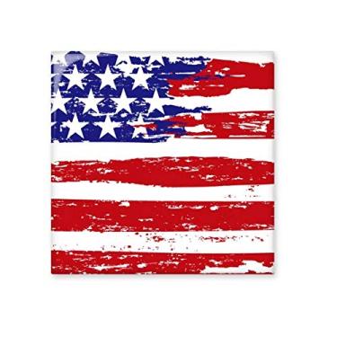 Imagem de Estrelas e listras Air Brushing Bandeira dos Estados Unidos Azulejo brilhante Decalque de pedra adornada tijolo vitrificado