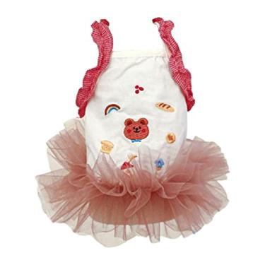 Imagem de Traje de cachorro vestido para gatos roupas de roupas fofas roupas de férias para animais pequenos para meninas gatas filhotes cachorros cães pequenos roupas de gatos vestido apenas para mulheres de