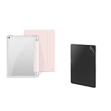 Imagem de Kit Capa + Película Paperlike p iPad 7/8/ 9 geracao - Capa Anti Impacto Fundo Transparente Fosco e espaço Caneta Apple Pencil + Película Fosca Paperlike sensação de escrever desenhar em papel