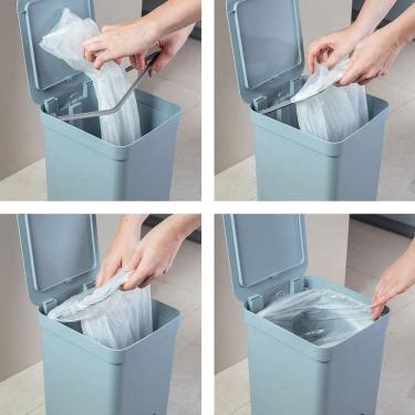 Imagem de  Lixeira Com Pedal 12 Litros Porta Cesto De Lixo Plástica Banheiro Cozinha Trium - LX 4100 Ou