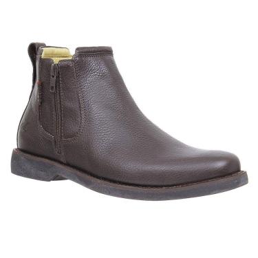 Imagem de Botina Masculina Couro Café com Zíper Zebu 27774