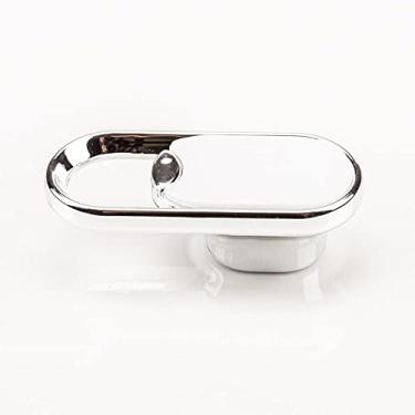 Imagem de Puxador de armário puxadores de móveis 4 peças alça de polegar alça de plástico inferior de guarda-roupa para armário de banheiro simples e elegante branco prateado