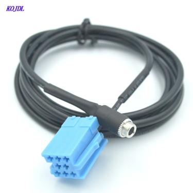 Imagem de Adaptador de cabo auxiliar para carro  cabo de áudio de entrada MP3 feminino  conector 8Pin para