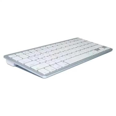 Imagem de Teclado Bluetooth Universal sem Fio para iPad, iPhone, Android, Mac e PC. Design Compacto, Conectividade Rápida (Branco)