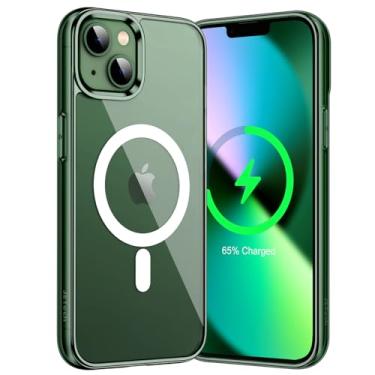 Imagem de JETech Capa Magnética para iPhone 13 6,1 Polegadas Compatível com o Carregamento sem fio MagSafe, Case para Celular à Prova de Choque, Capinha Parte Traseira Claro Anti-Riscos (Verde Alpino)