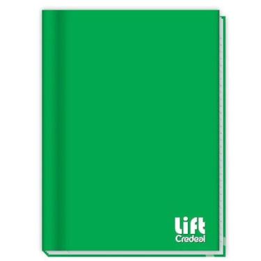 Imagem de Caderno Brochura Capa Dura Pequeno Lift Verde 80 Folhas Credeal