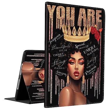 Imagem de Capa para iPad 9ª/8ª/7ª geração (2021/2020/2019) 10,2 polegadas/iPad Air 10,5 polegadas 2019/iPad Pro 10,5 polegadas, capa inteligente de couro com despertar/dormir automaticamente, citações