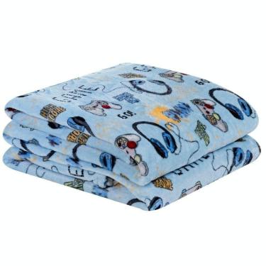 Imagem de Manta Solteiro Kids Flannel Microfibra 1 Peça Game