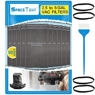 Imagem de SpaceTent Pacote com 10 sacos de filtro CMXZVBE38737, compatível com aspiradores molhados/secos de 2 a 2,5 galões e aspirador de pó Powerhead, peça # CRAFTSMAN 38737 9-38737, Shop Vac Filters