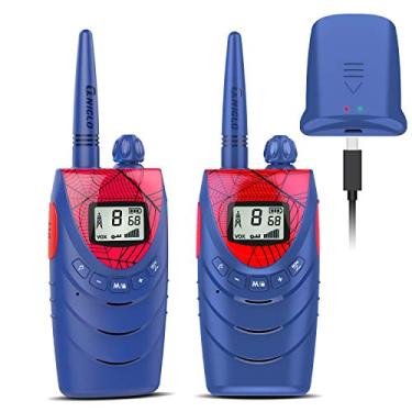 Imagem de QNIGLO Q188 Spiderman Walkie Talkie Recarregável para crianças, 22 Canais 3Km Alcance para Camping Cosplay Games, Presente Legal e Brinquedo para Crianças, Presente para Garoto