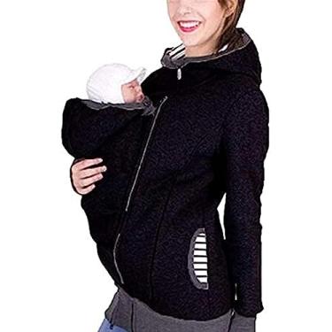 Imagem de Moletom com capuz para porta-bebês, multifuncional para maternidade, moletom com capuz para carregar bebês, jaqueta canguru, casaco, camisas de cuidados, casaco para bebê e mãe, 1,3GG